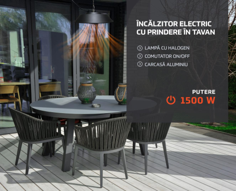 Heinner incalzitor electric cu prindere de tavan 1500w [4]