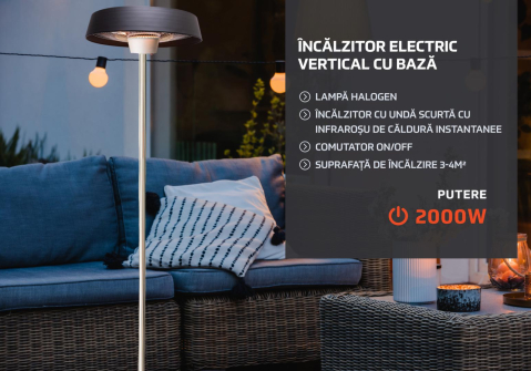 Heinner incalzitor electric vertical cu baza 1000w/ 2000w [4]