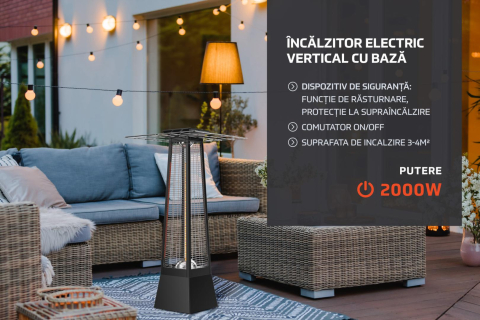 Heinner incalzitor electric vertical cu baza 1500w/ 2000w [4]