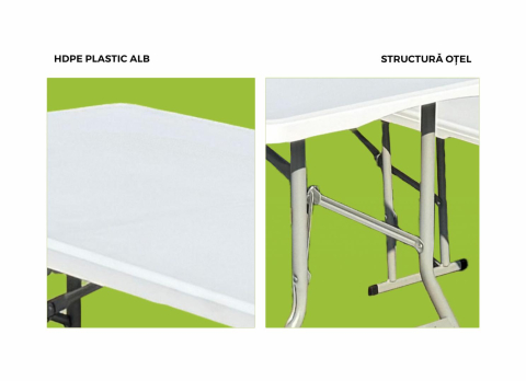 Heinner set masa cu 2 banci plastic pliabile [4]