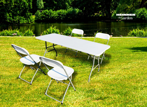 Heinner set masa cu 4 scaune plastic pliabile [1]
