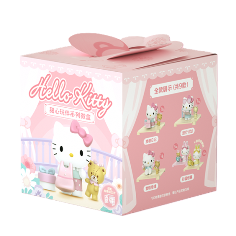 Jucării și Jocuri pentru copii - Hello Kitty - Figurina ascunsa in cutie, 6.5 cm, Sweetheart Playmate