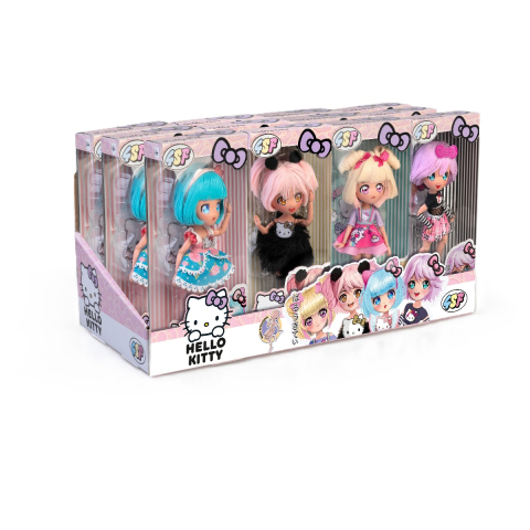 Jucării și Jocuri pentru copii - Hello Kitty - Papusa Manga, 19.5 cm, diverse personaje copii varsta 3-5 ani|5-7 ani|7-9 ani