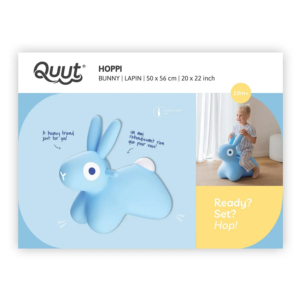 Hoppi Bunny, iepuras gonflabil saltaret, albastru, varsta 1-5 ani [4]