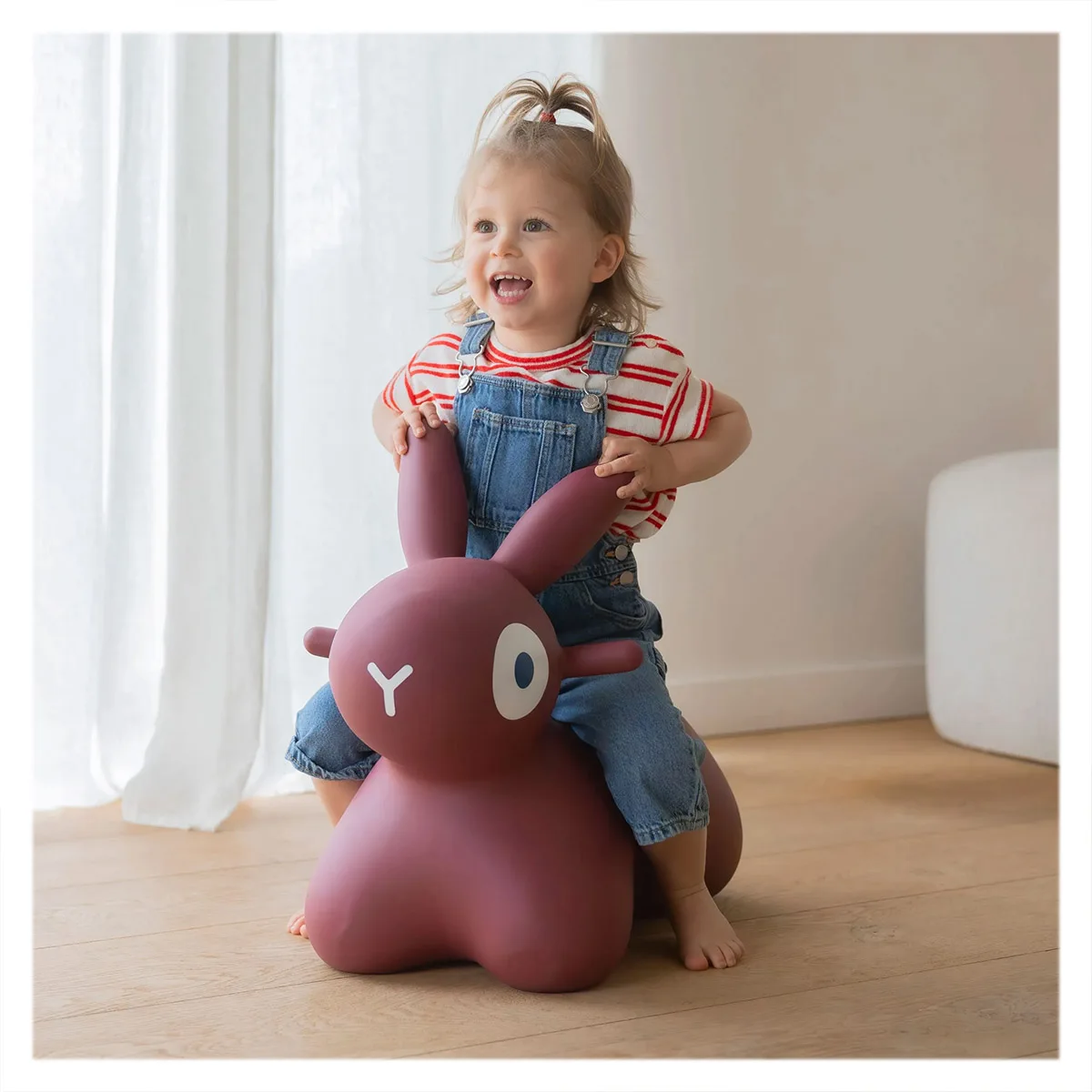 Hoppi Bunny, iepuras gonflabil saltaret, bordo, varsta 1-5 ani [1]