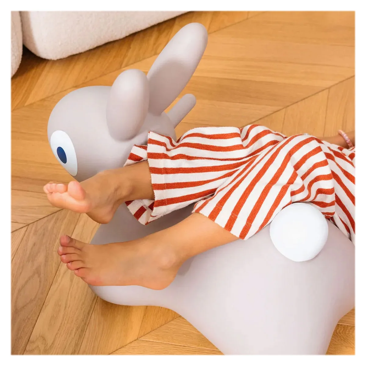 Hoppi Bunny, iepuras gonflabil saltaret, gri, varsta 1-5 ani [3]