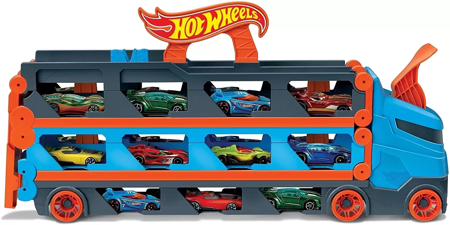Hot wheels 2 in 1 mega transportator masini pista, copii varsta 4 ani pana la 8 ani [2]