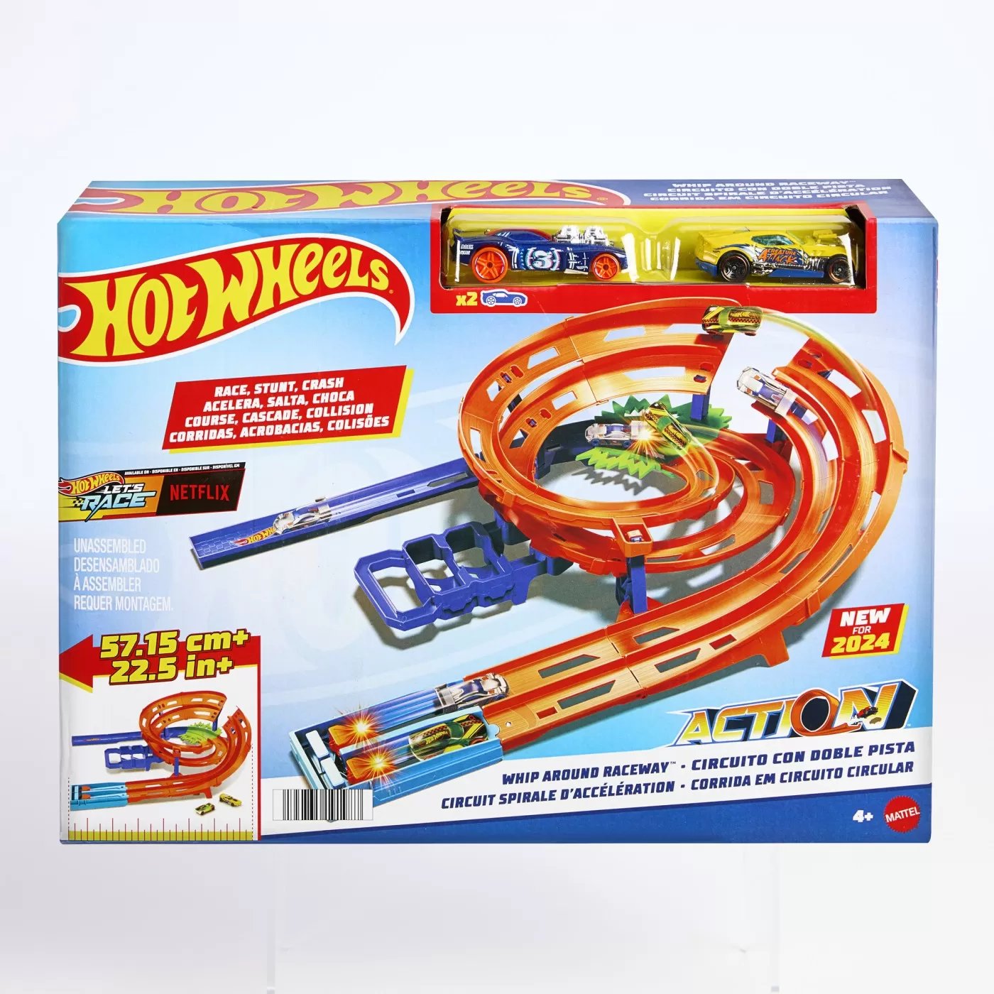 Garaj, Parcare, Rampe, Piste și Circuite - Hot wheels action set circuit dublu, varsta de la 4 ani la 8 ani
