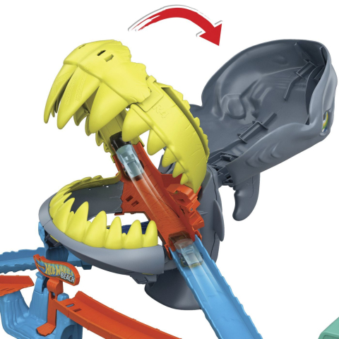 Hot wheels city pista de curse plaja rechinului chomp cu masinuta inclusa copii 4 ani - 9 ani [9]