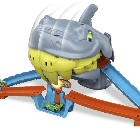 Hot wheels city pista de curse plaja rechinului chomp cu masinuta inclusa copii 4 ani - 9 ani [8]