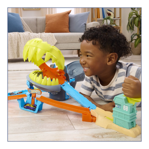 Hot wheels city pista de curse plaja rechinului chomp cu masinuta inclusa copii 4 ani - 9 ani [4]