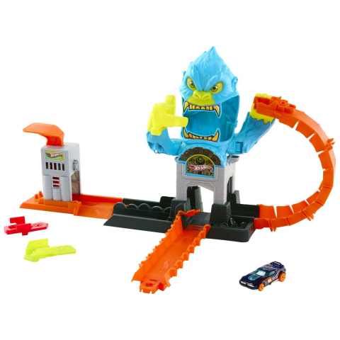 Hot wheels city pista inamicilor atacul gorilei copii varsta 4 ani - 8 ani [1]