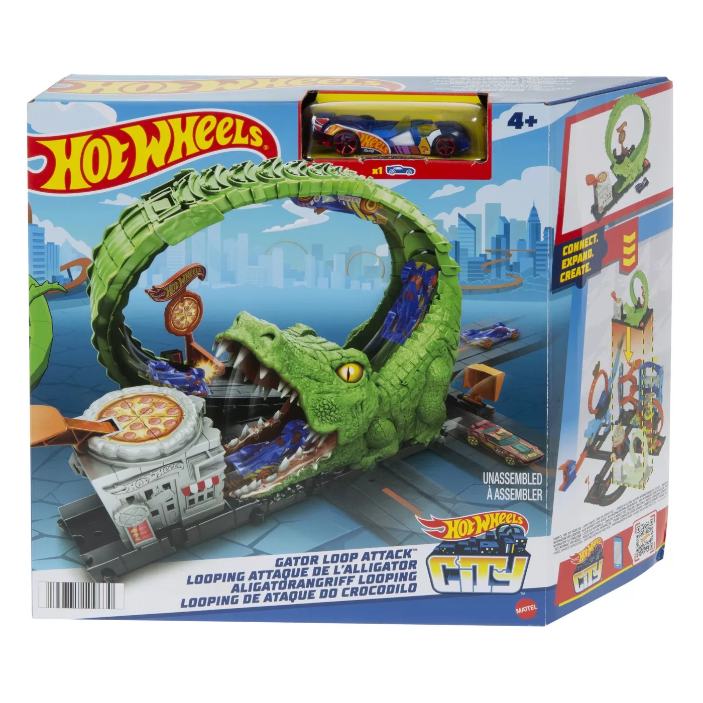Jucării și Jocuri pentru copii - Hot wheels city pista inamicilor pizzerie