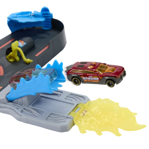 Hot wheels city set de joaca super statie de pompieri cu masinuta inclusa copii 4 ani - 10 ani [4]