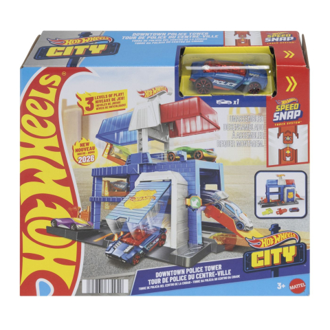 Jucării și Jocuri pentru copii - Hot wheels city turn de politie