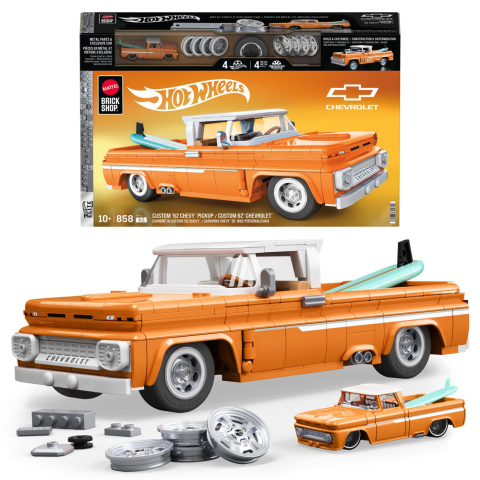 Hot wheels elite series set de constructii camioneta personalizata chevrolet 1962 copii cu varsta peste 10 ani [1]