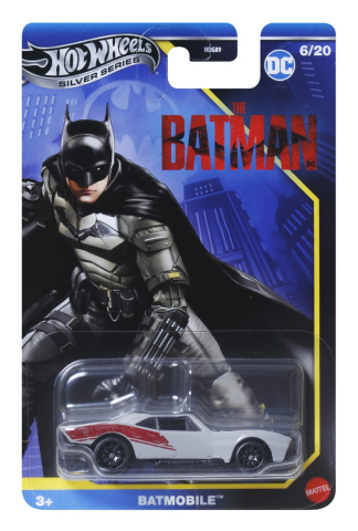 Jucării și Jocuri pentru copii - Hot wheels masina metalica tematica batman batmobile alb scara 1 la 64 varsta 3 ani -8 ani