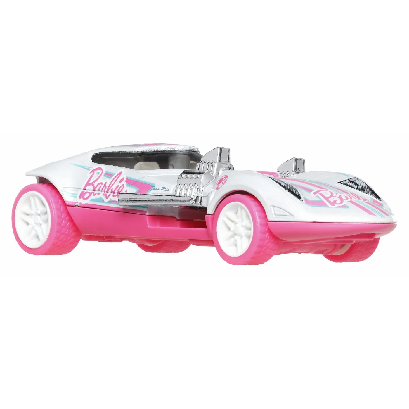 Hot wheels masinuta metalica cu sistem pull back barbie twin mill street power scara 1:43,  3 -7 ani [2]
