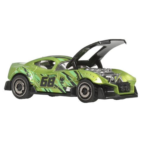 Hot wheels masinuta metalica cu sistem pull back muscle and blown muscle mania scara 1 la 43  [1]
