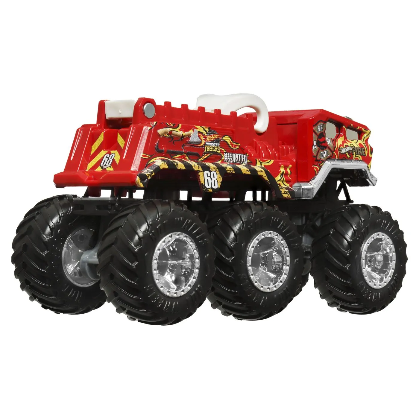 Hot wheels monster truck big rigs masinuta metalica cu 6 roti 5 alarm scara 1 la 64 , copii 3 -7 ani [5]