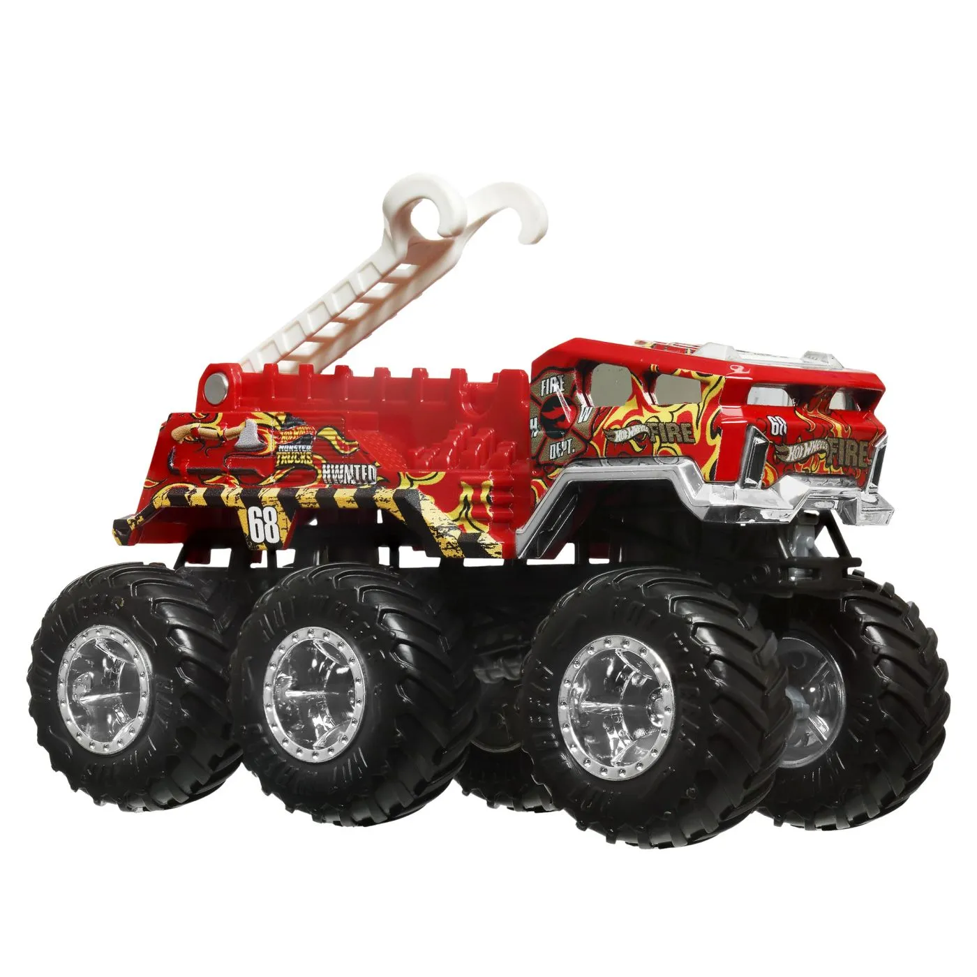 Hot wheels monster truck big rigs masinuta metalica cu 6 roti 5 alarm scara 1 la 64 , copii 3 -7 ani [1]