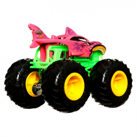 Hot wheels monster truck camion shark wreak cu culori schimbatoare scara 1:64, varsta de la 3 ani la 10 ani [3]