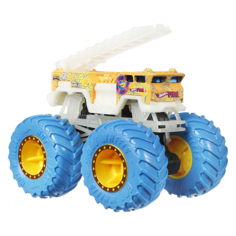 Hot wheels monster truck glow in the dark masinuta 5 alarm scara 1:64, varsta de la 3 ani la 7 ani [4]