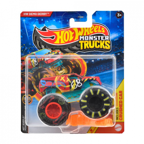 Mașinuțe copii, Camioane de Jucărie - hot wheels monster truck masinuta demo derby scara 1:64, varsta de la 3 ani la 14 ani