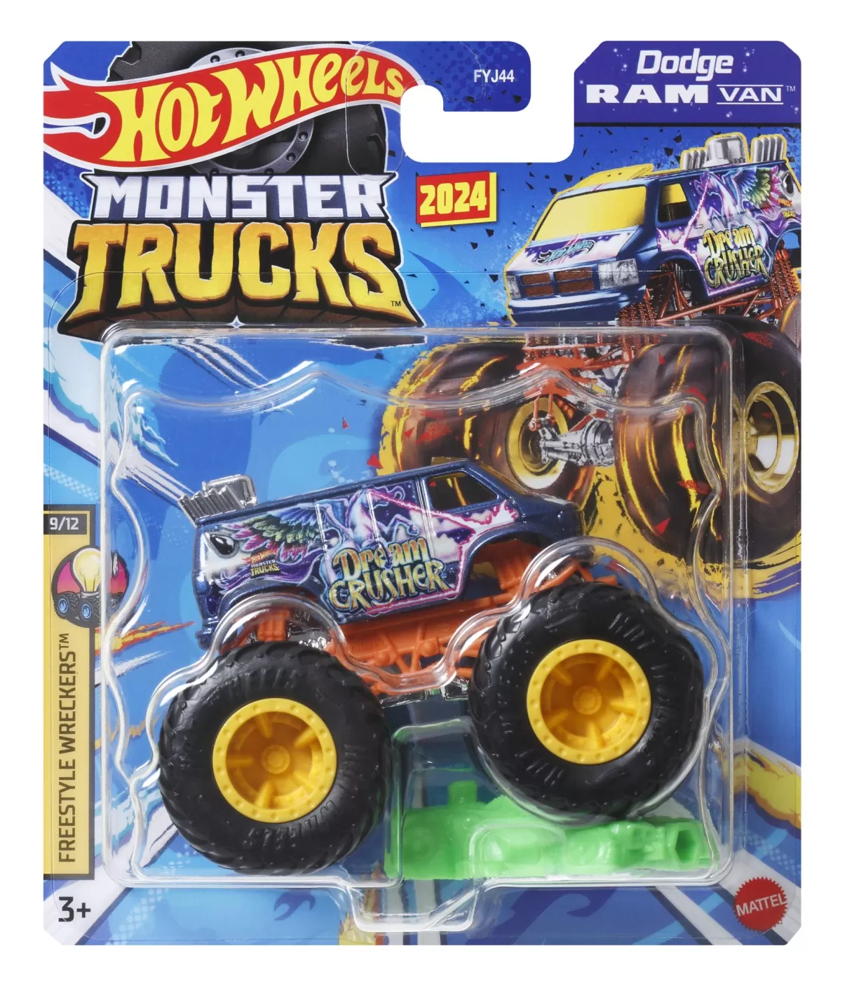 Mașinuțe copii, Camioane de Jucărie - Hot wheels monster truck masinuta dodge ram van scara 1:64, varsta de la 3 ani la 14 ani