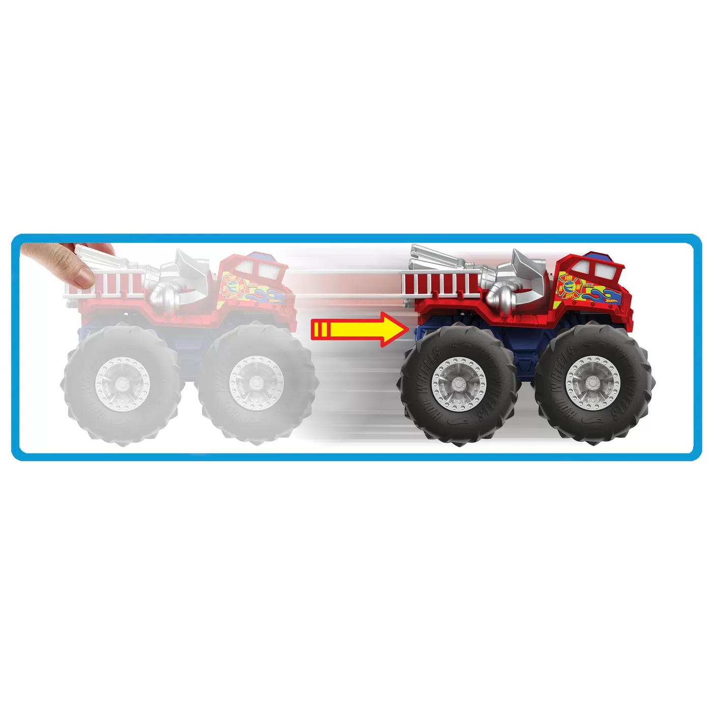 Hot wheels monster truck masinuta twister tredz 5 alarm scara 1:43, varsta de la 3 ani la 10 ani [5]