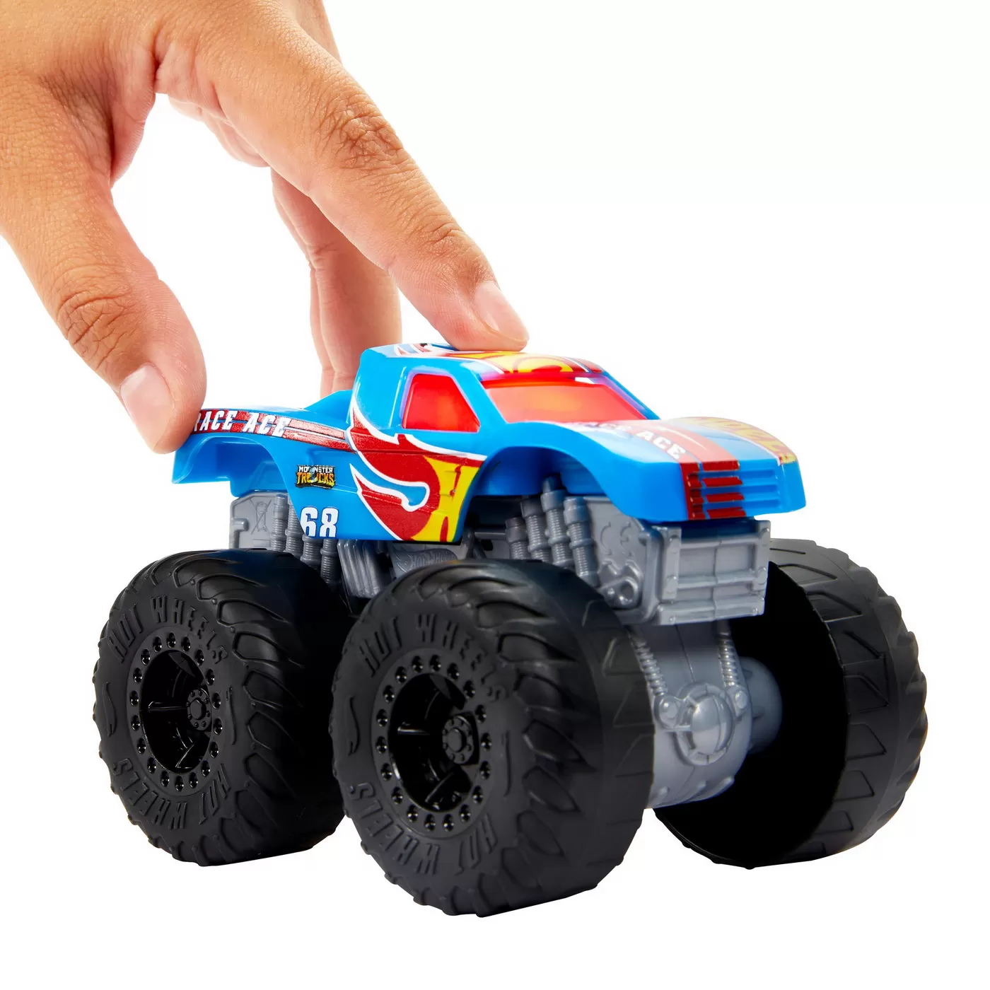 Hot wheels monster truck roarin wreckers race ace cu functii si sunete scara 1:43, varsta de la 3 ani la 10 ani [2]