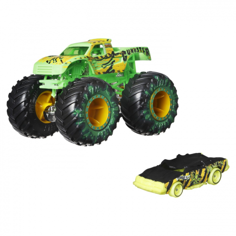Hot wheels monster truck si masinuta metalica gunkster, varsta de la 3 ani la 12 ani [6]