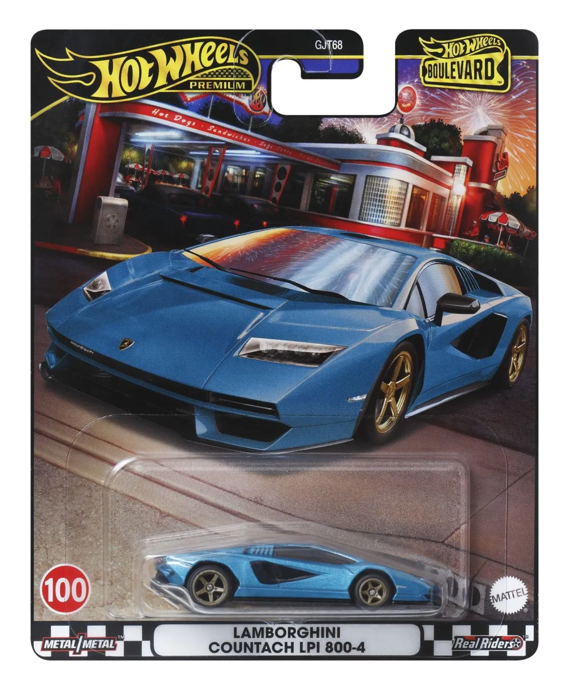Mașinuțe copii, Camioane de Jucărie - Hot wheels premium boulevard masinuta metalica lamborghini countach scara 1:64, varsta de la 3 ani la +15 ani