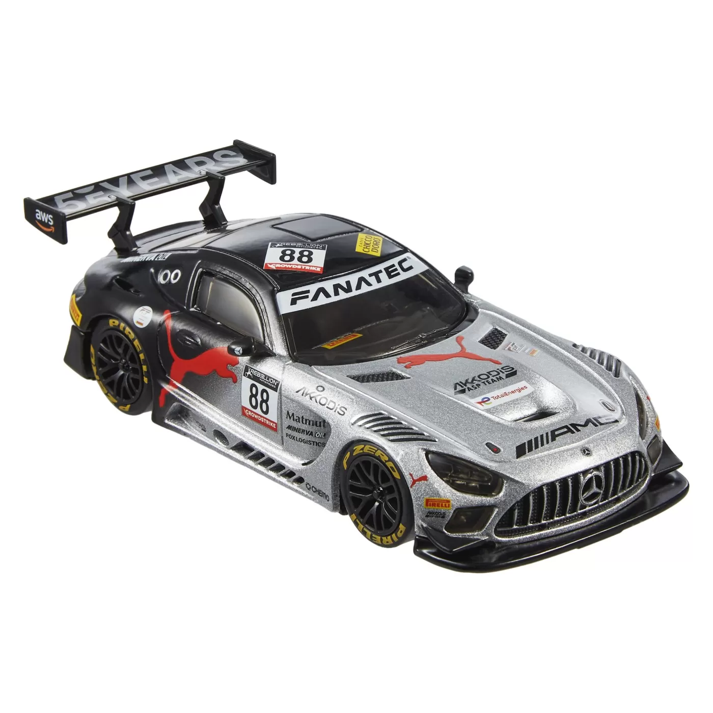 Hot wheels premium real riders masinuta metalica mercedes amg gt3 scara 1:43, varsta de la 3 ani la +15 ani [3]