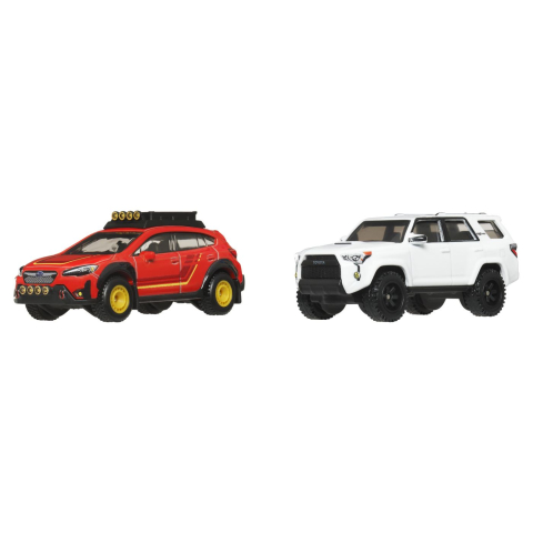 Hot wheels premium set 2 masinute metalice subaru crosstrek si toyota 4runner  2018 scara 1 la 64 [2]