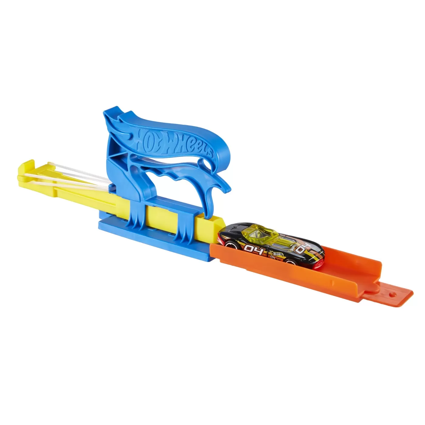 Hot wheels set lansator portabil albastru si masinuta, varsta de la 4 ani la 8 ani [3]