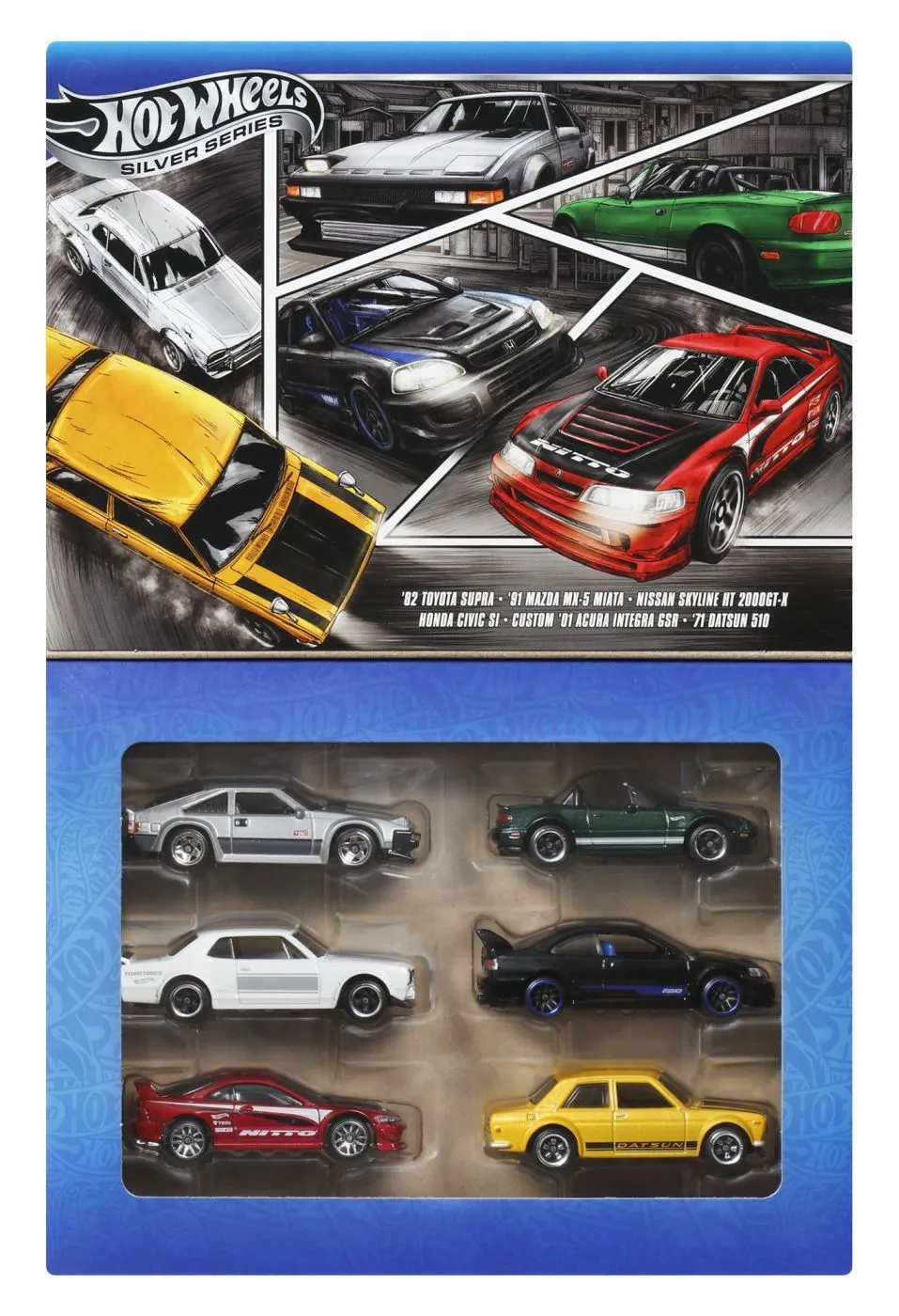 Jucării și Jocuri pentru copii - Hot wheels silver series set 6 masinute metalice tematica japoneza, copii 3 ani pana la +15 ani