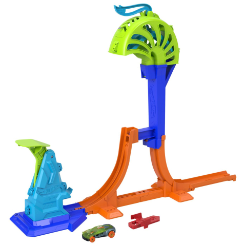 Hot wheels stunt tracks pista pentru cascadorii campionul lansarii puternice cu masinuta inclusa [1]