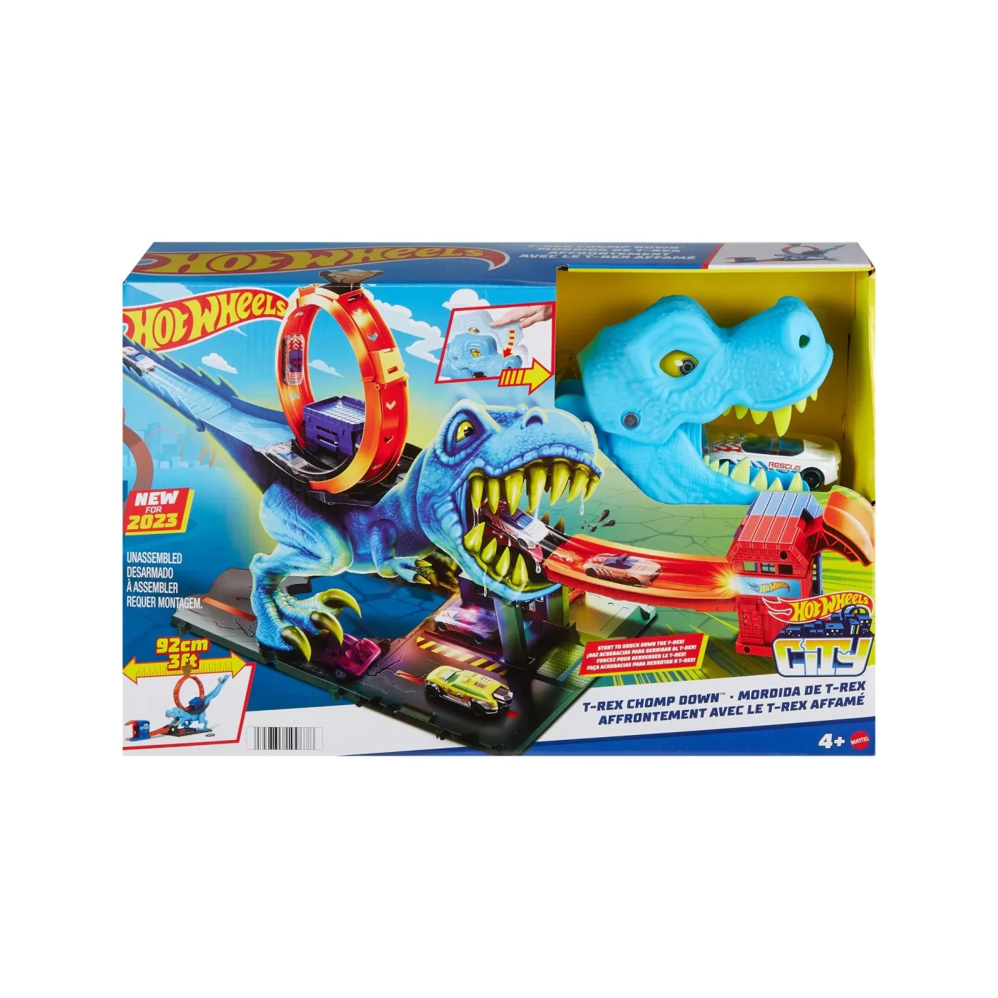 Mașinuțe copii, Camioane de Jucărie - Hot wheels t-rex chomp down, varsta de la 4 ani la 10 ani