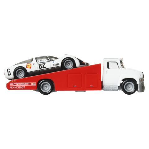 Hot wheels transportator carry on cu masinuta  porsche carrera 906 scara 1:64 [5]