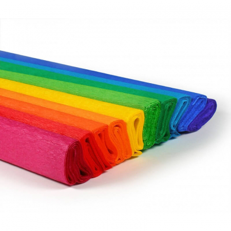 Rechizite Școlare - Hartie creponata pentru activitati creative alaturi de copii, 10 culori mini.