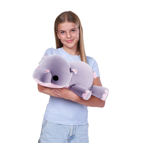 Hug a lumps - Jucarie de plus super-moale, 60 cm, Hipopotam copii varsta 3 ani + [1]