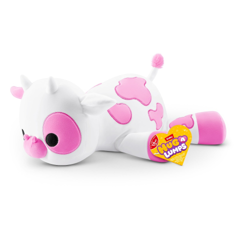 Jucării și Jocuri pentru copii - Hug a lumps - Jucarie de plus super-moale, 60 cm, Vaca copii varsta 3 ani +