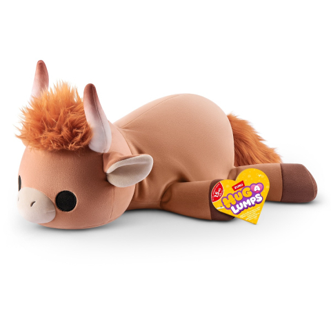 Jucării și Jocuri pentru copii - Hug a lumps - Jucarie de plus super-moale, 60 cm, Vaca Moo copii varsta 3 ani +