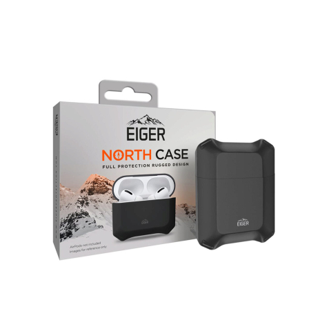 Laptop, Tablete & Telefoane - Husa Airpods Generation 1/2 Eiger North Case Shadow Black
