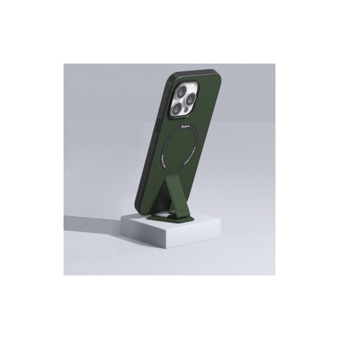 Laptop, Tablete & Telefoane - Husa cu suport iPhone 14 Pro Max Devia Randy Series Magnetic Army Green