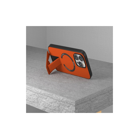 Husa cu suport iPhone 14 Pro Max Devia Randy Series Magnetic Orange [3]