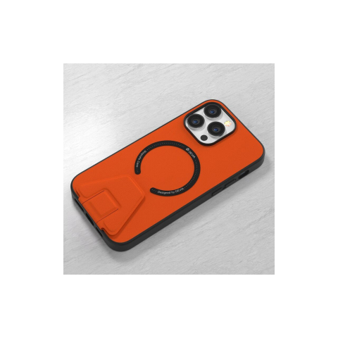 Husa cu suport iPhone 14 Pro Max Devia Randy Series Magnetic Orange [2]