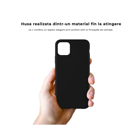 Husa iPhone 11 Pro Lemontti Liquid Silicon Black [2]
