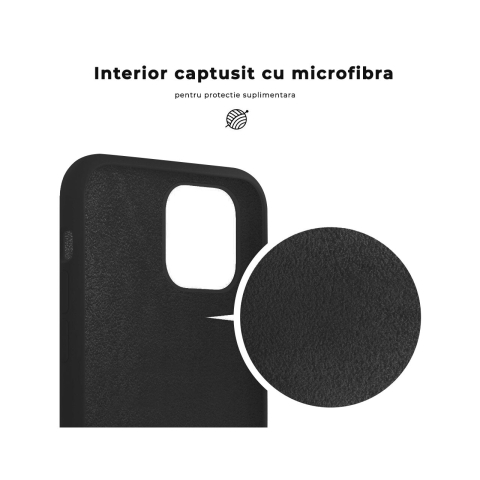 Husa iPhone 11 Pro Lemontti Liquid Silicon Black [1]